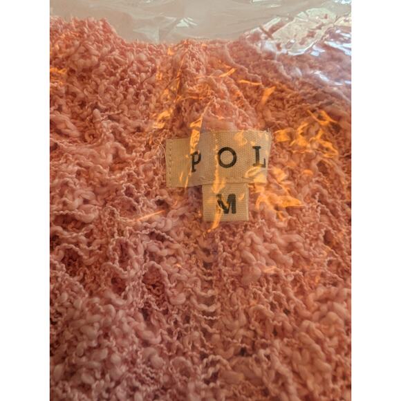 POL Oversized Open Knit Oversized V Neck Distressed Sweater Sz M NWOT - Picture 2 of 7